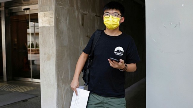 លោក Joshua Wong សកម្មជនប្រឆាំងរដ្ឋាភិបាលហុងកុង។ រូបភាព៖ Reuters