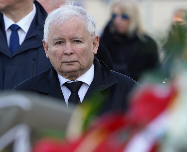 ប្រធានបក្សកាន់អំណាចនៅប៉ូឡូញ Jaroslaw Kaczynski។ រូបថត AFP