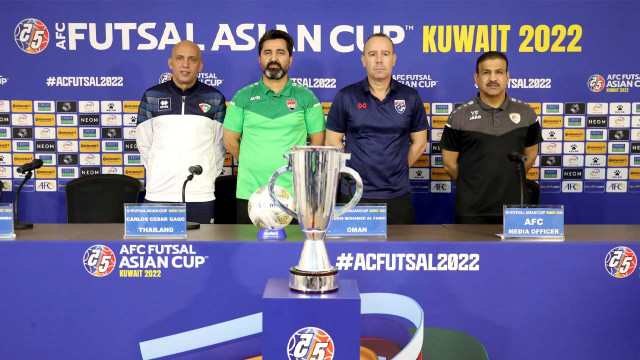 កម្មវិធីសន្និសីទសារព័ត៌មានមុនការប្រកួតពានរង្វាន់ AFC Futsal Asian Cup។ រូបពី AFC