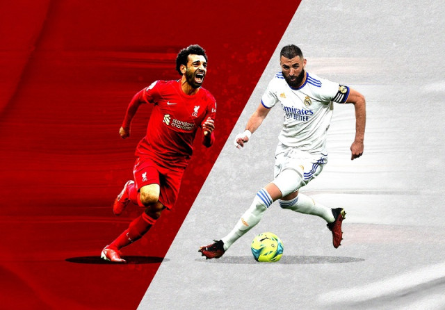 Salah របស់ Liverpool និង Benzema នៃក្រុម Real Madrid។ រូបថតពី Opta Analyst