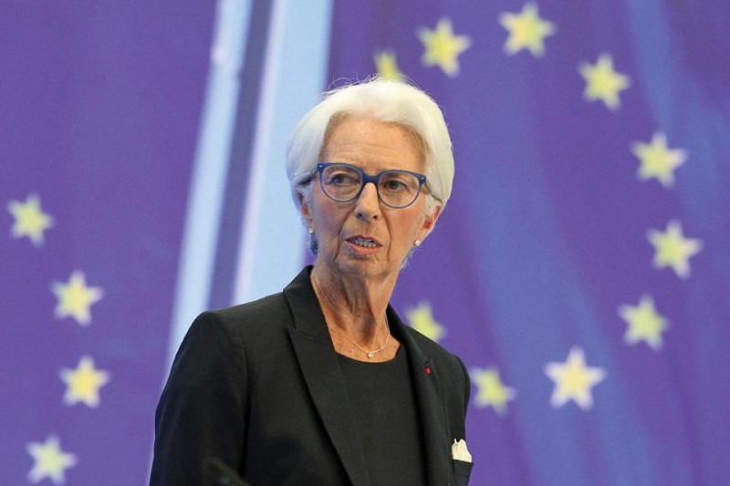 លោកស្រី Christine Lagarde ប្រមុខធនាគារកណ្តាលអឺរ៉ុប ។ រូបភាពពី AFP ។