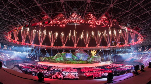 ពិធីបើកព្រឹត្តិការណ៍ Asian Games លើកទី១៨ នៅប្រទេស ឥណ្ឌូណេស៊ី រូបពី OCA