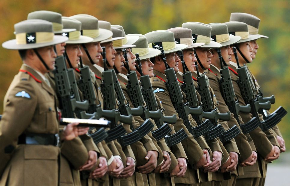 ទាហាននេប៉ាល់ Gurkhas ដែលមានជំនាញប្រយុទ្ធ និងភាពក្លាហាន។ រូបភាព AFP