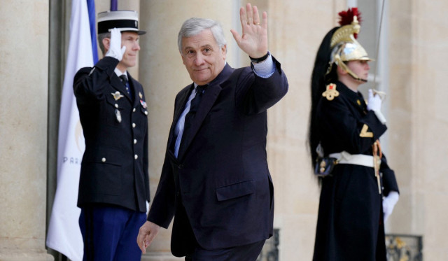 លោក Antonio Tajani រដ្ឋមន្រ្តីការបរទេសអុីតាលី។ រូបភាព AFP