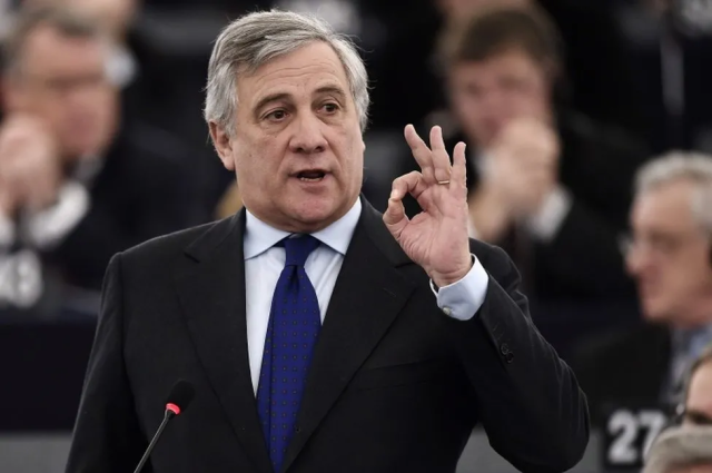 លោក​ Antonio Tajani រដ្ខមន្រ្តីការបរទេសអ៊ីតាលី ។ រូបភាព ៖ AFP 